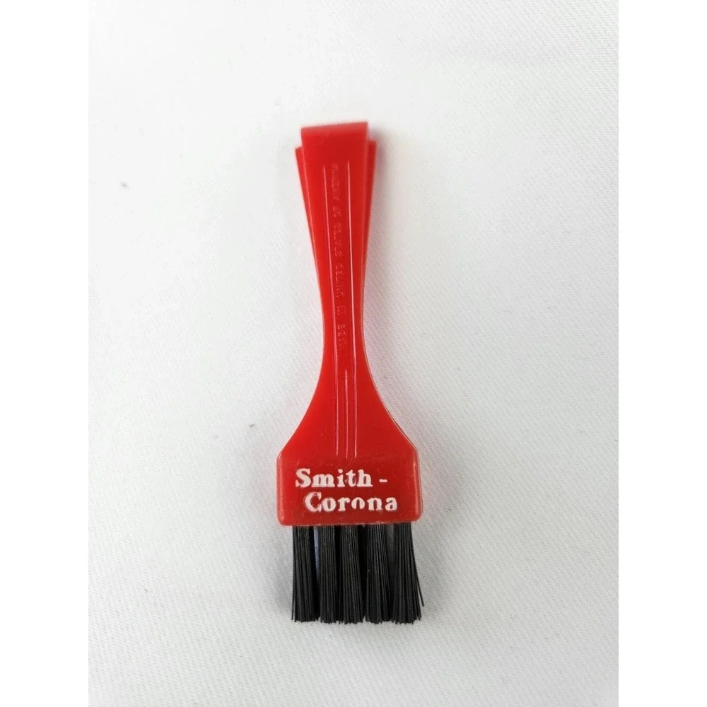 Smith-Corona Typewriter Brush Red Handle Black Bristles Original Vintage